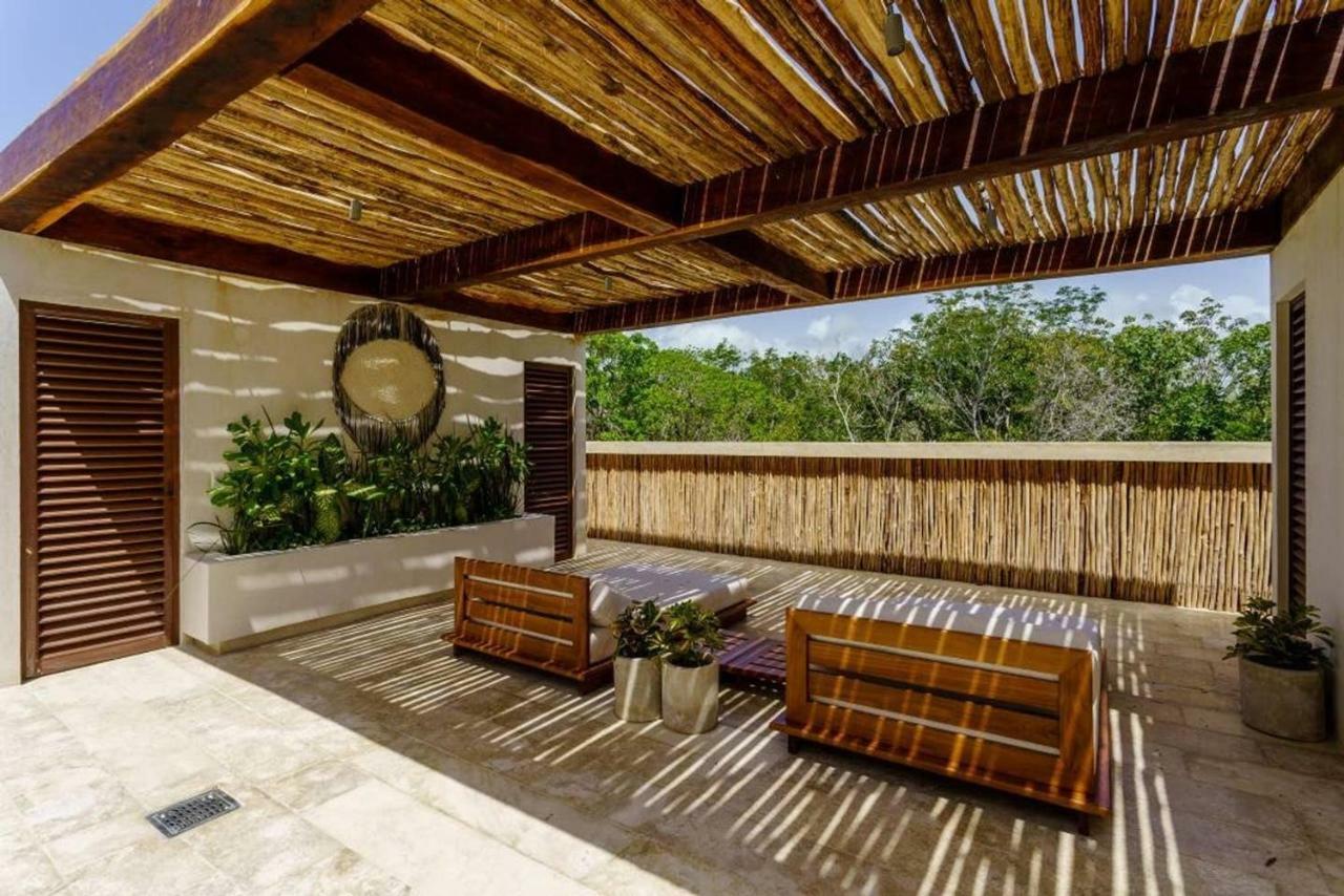 Jungle Luxury In Private Residential Area & Stunning Rooftop By Stella Rentals Тулум Екстер'єр фото