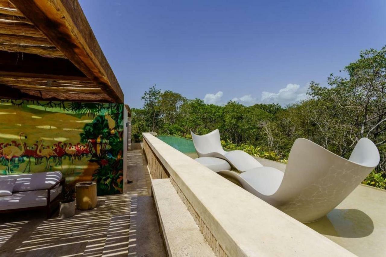 Jungle Luxury In Private Residential Area & Stunning Rooftop By Stella Rentals Тулум Екстер'єр фото